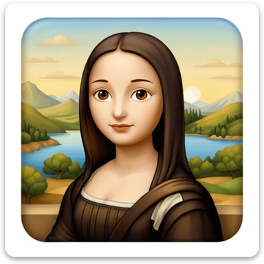 monalisa painting sticker