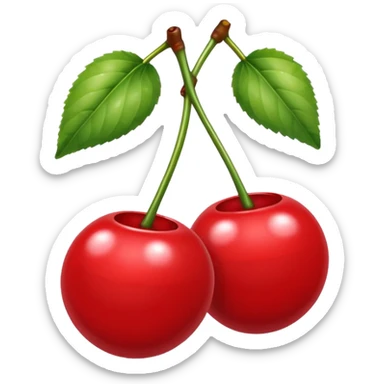 pair of cherries but the cherries are red 8 balls sticker