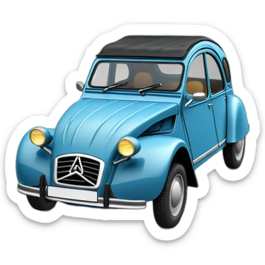 a blue car Citroën 2 CV sticker