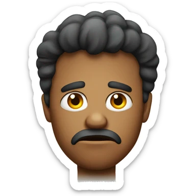 face with irritated look sticker