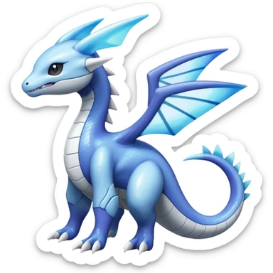 Inteleon-Pokémon-Dratini-Dialga-Amaura-fusion (full body) sticker