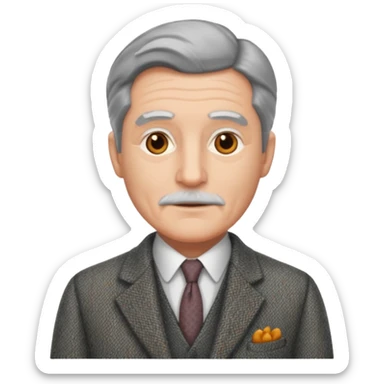 Old british vibe suit man sticker