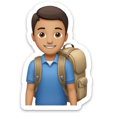 Traveler character with Casual but neat travel outfit sticker