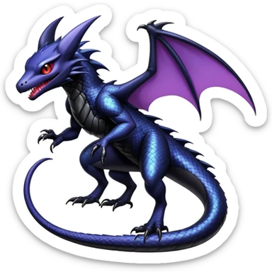 Shiny Epic Badass Gothic Noibat-Salandit-Nargacuga-Hybrid sticker