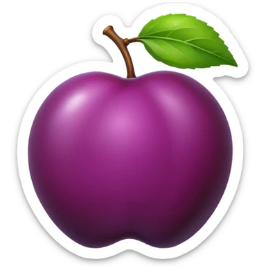 plum not apple sticker