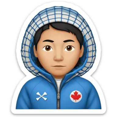 Inuit with nets jacket sticker