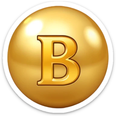 Create a golden ball emote using the initials B, E. From Belle Essence (name of a clothing shop) sticker