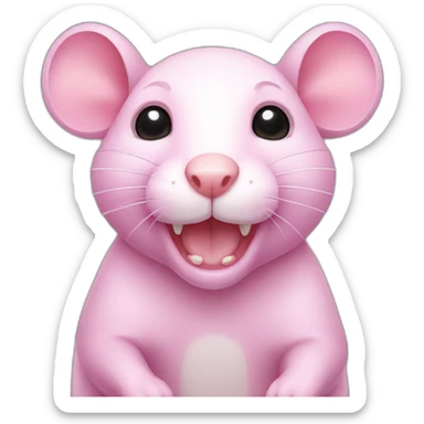 iphone pink rat sticker