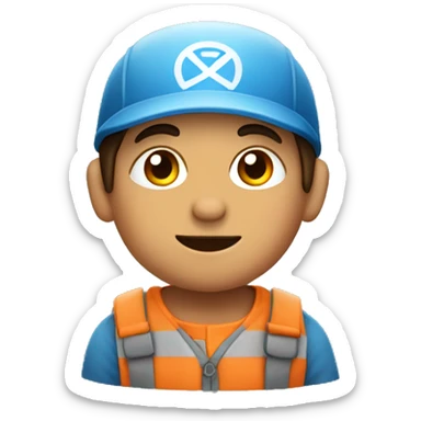 un niño tirando un ladrillo sticker