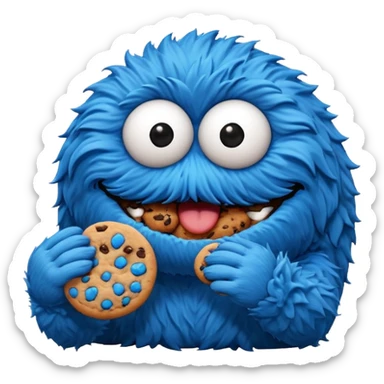 Cookie Monster Sesame Street sticker