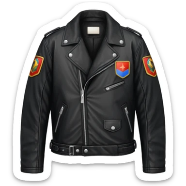 Russian underground fashion jacket sticker