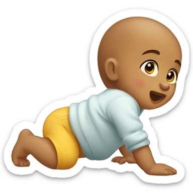 baby crawling sticker