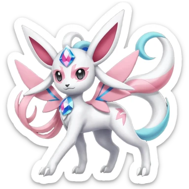 Palkia-Diancie-Absol-Sylveon-Jirachi-Meloetta-fusion  sticker