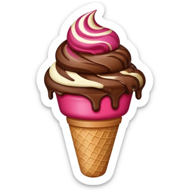 Ice cream chocolate  sticker
