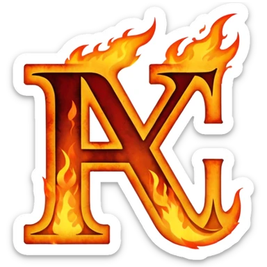 Can you make a banner that says PYRO in gothic letters, the letters should also be on fire  sticker