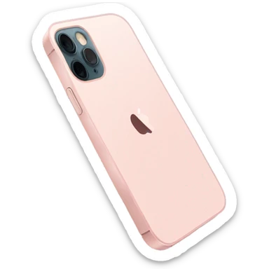Light pink iPhone 12 with a light pink case sticker