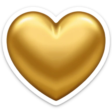 coração dourado sticker