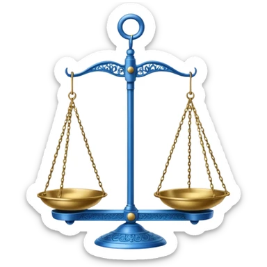 Hanging Balance Scale blue  sticker