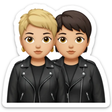 Two Chubby butch lesbians ugly as hell sticker