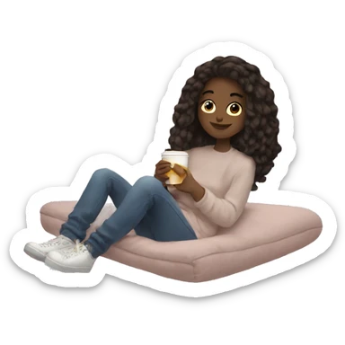 aesthetic cozy clean girl emojis sticker
