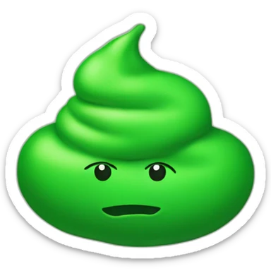Green poop sticker