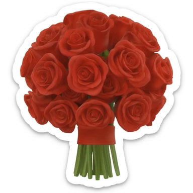 Red bouquet to my man sticker