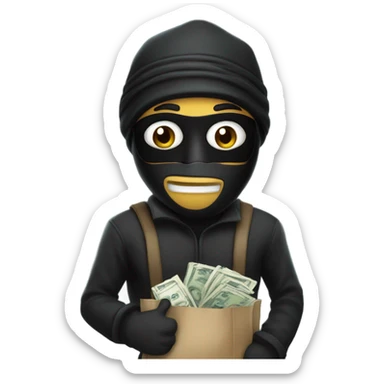 Robber emoji sticker