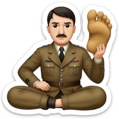 adolf hitler furry feet sticker