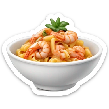Spicy Seafood pasta in a bowl  sticker