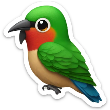 emoji de un colibrí con dos  sticker