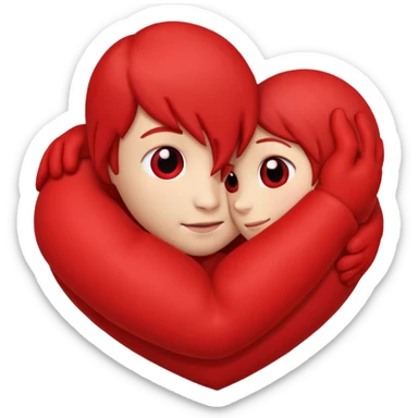 heart hug sticker
