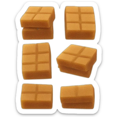 brown raw sugar bars sticker