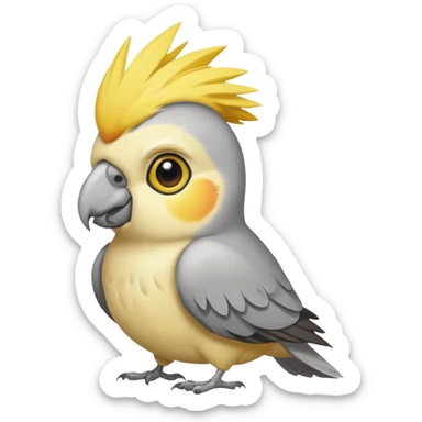 cockatiel bird looking left sticker