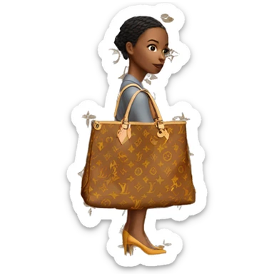 louis vuitton bag woman sticker