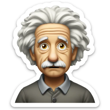 Einstein thinkin  and shocking sticker