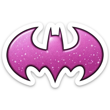 Make a batman logo emoji (girly) sticker