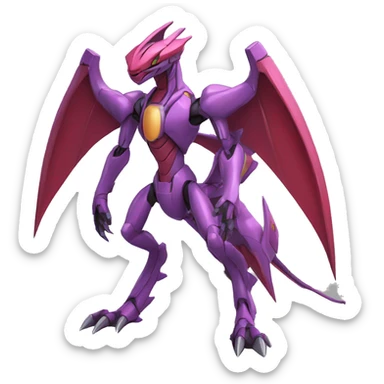  Cool Edgy Godly Futuristic Digimon-Fakemon-Genesect-Reptile full body sticker