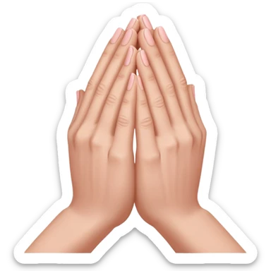 pray hands mangas rosadas  sticker