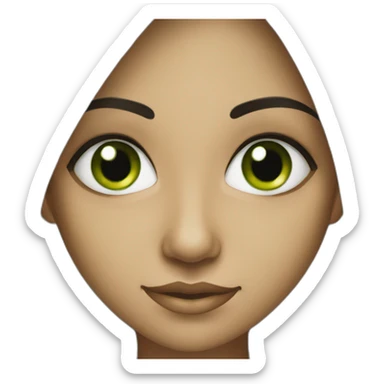 green eyed indian girl sticker