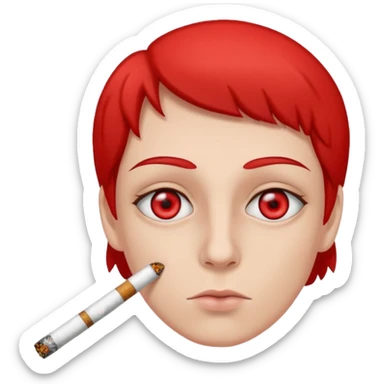 Smoking a blunt with red eyes  sticker
