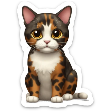 Tortoiseshell Cat Full Body sticker