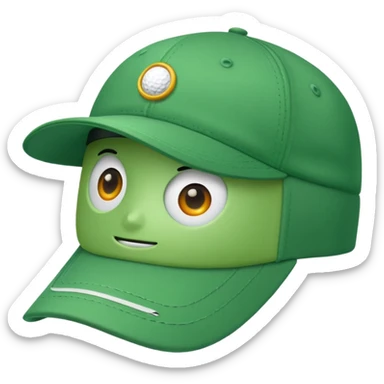 green golf hat sticker