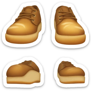 Shoes from bread sticker