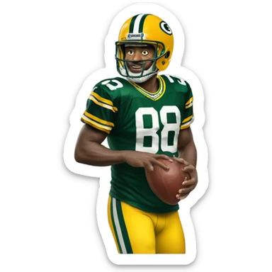 All the luck in a packers jersey sticker