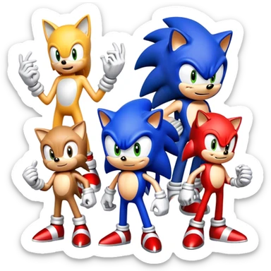 Sonic the Hedgehog and the other characters  sticker