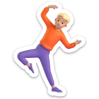 boy doing dab dance move sticker