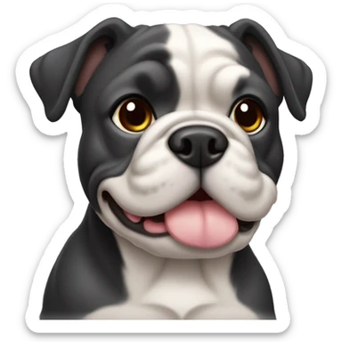 Buldogue francês preto e cinza  sticker