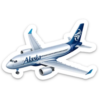 A320 Alaska air sticker