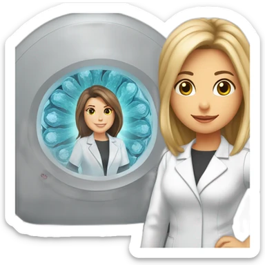 Posh-Radiologist-performing-breast-mri-to-leni-klum sticker