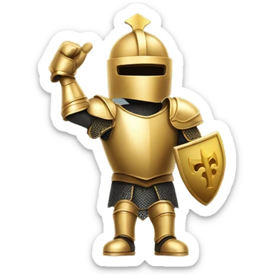 Golden Knight victory celebration hands up sticker